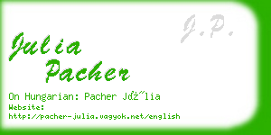 julia pacher business card